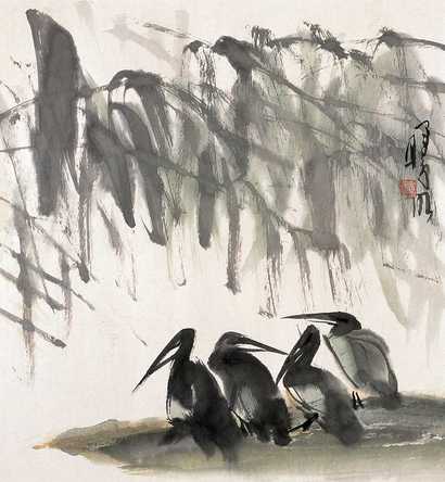 林曦明 鱼鹰 镜心